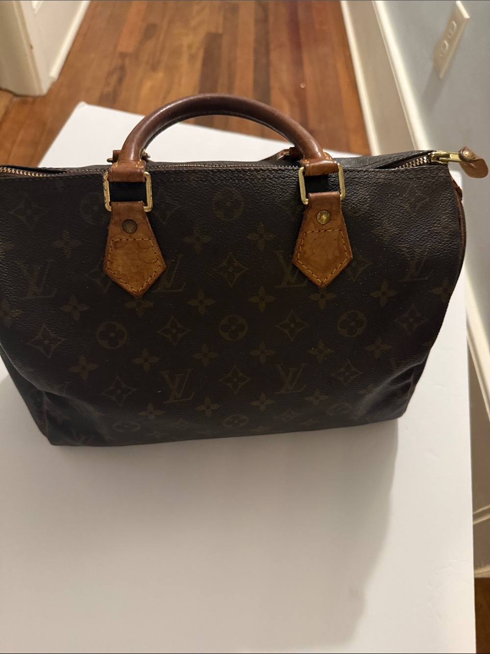 AUTHENTIC Vintage Louis Vuitton Leather Iconic Speedy 30 luxury bag- Circa 2000 - Picture 7 of 10